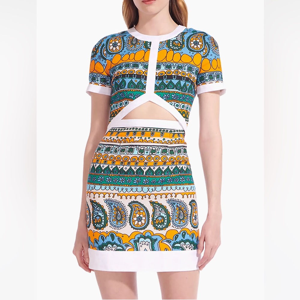 Staud Perla Cut Out Linen Mini Dress - Size 6